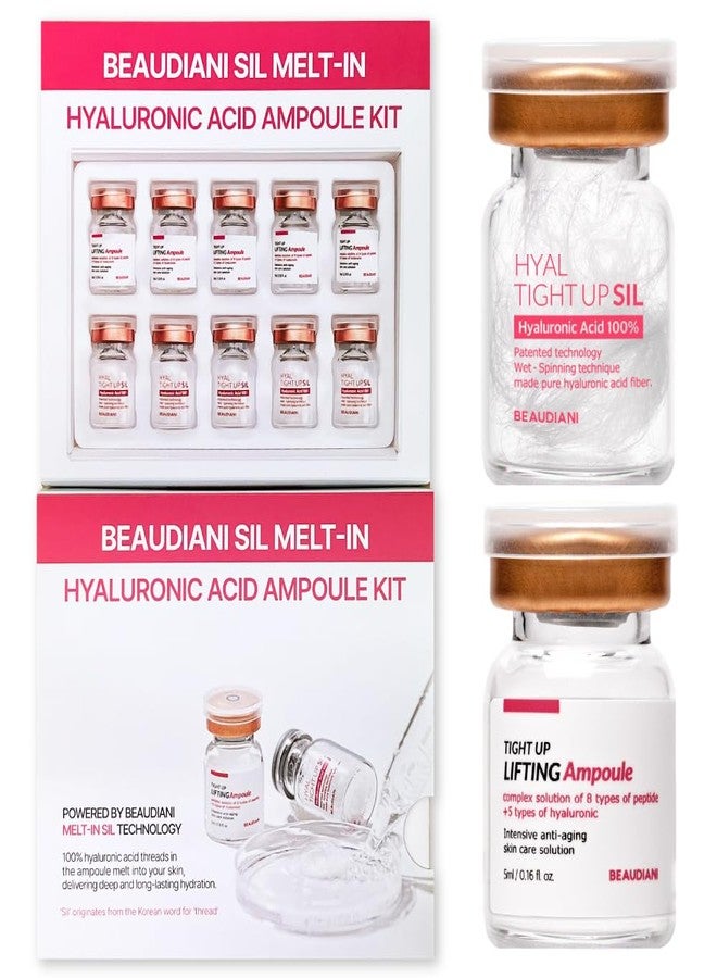 BEAUDIANI Sil Melt-In Hyaluronic Serum & Ampoule Kit, 5 Session Intensive Hydration Program Korean Skincare Melt-In Hyaluronic Thread Serum - Image 1
